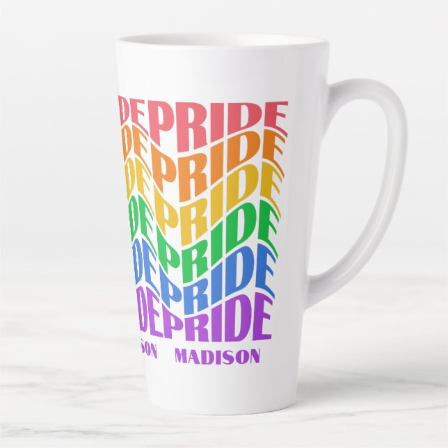 Benutzerdefinierter Name Pride Milchtasse (Rechts)