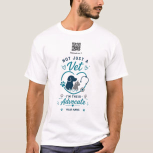 Benutzerdefinierter Name & QR-Code Tierarzt T-Shirt