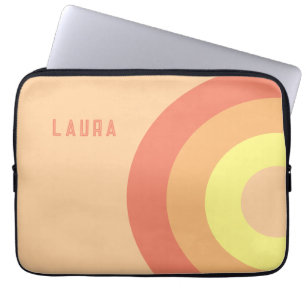 Benutzerdefinierter Name Rainbow Target – rosa, Pf Laptopschutzhülle