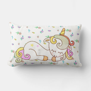 Benutzerdefinierter Name Regenbogen-Einhorn Revers Lendenkissen