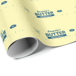 Benutzerdefinierter Name Retro-Butterstange Lustig Geschenkpapier