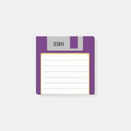 Benutzerdefinierter Name Retro-Diskette, Y2K und 9 Post-it Klebezettel