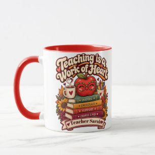 Benutzerdefinierter Name Retro-Lehrer-Dankeschön-K Tasse