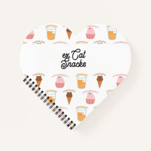 Benutzerdefinierter Name Rosa Cupcake und Schwarzk Notizbuch