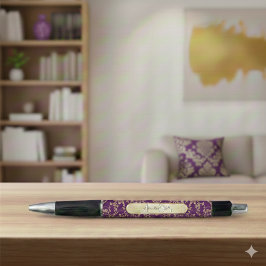 Benutzerdefinierter Name Royal Dark Plum Elegant E Kugelschreiber