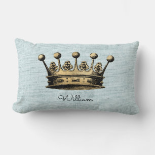 Benutzerdefinierter Name Royal Vintage Goldkrone W Lendenkissen