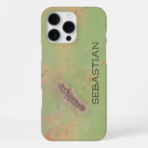 Benutzerdefinierter Name Rustikale Grüne Metallarb iPhone 16 Pro Max Hülle