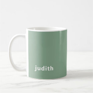 Benutzerdefinierter Name Sage Green Tasse   Person