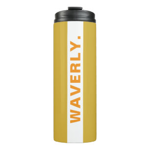 Benutzerdefinierter Name Stylish Orange Thermal Tu Thermosbecher