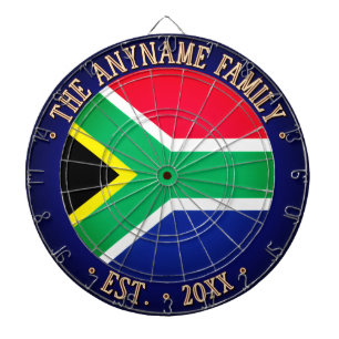 Benutzerdefinierter Name SÜDAFRIKA-FLAGGE Dunkle N Dartscheibe