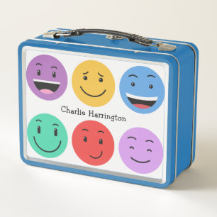 Benutzerdefinierter Name Süße Emoticons Metall Brotdose