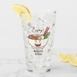 Benutzerdefinierter Name Süße Kawaii Nudeln Glas