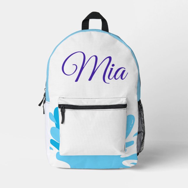 Benutzerdefinierter Name Süßes Mädchen Rucksack (Vorderseite)