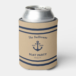 Benutzerdefinierter Name Tan Anker Boot Party Wied Dosenkühler