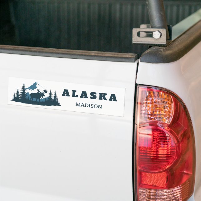 Benutzerdefinierter Name & Text ALASKA Autoaufkleber (Auf Lkw)