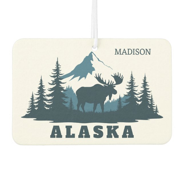 Benutzerdefinierter Name & Text ALASKA Autolufterfrischer (Vorderseite)
