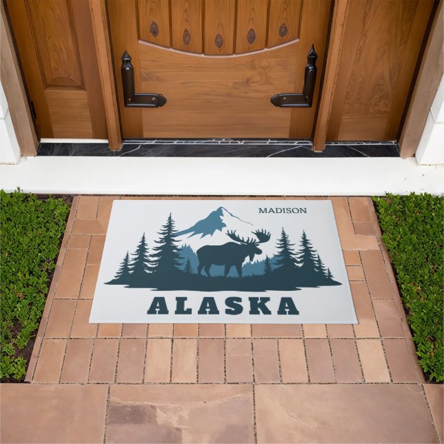 Benutzerdefinierter Name & Text ALASKA Fußmatte (Außenbereich)