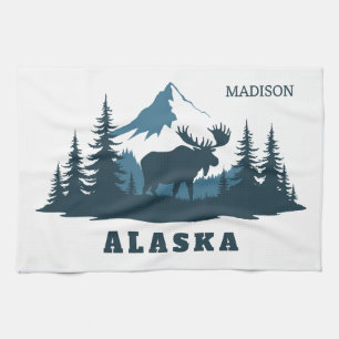 Benutzerdefinierter Name & Text ALASKA Geschirrtuch