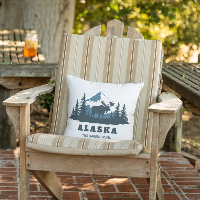 Benutzerdefinierter Name & Text ALASKA Kissen (Stuhl)