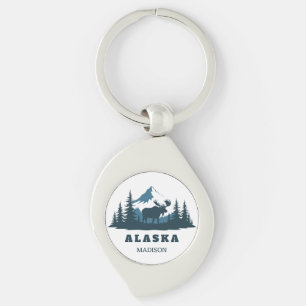 Benutzerdefinierter Name & Text ALASKA Schlüsselanhänger