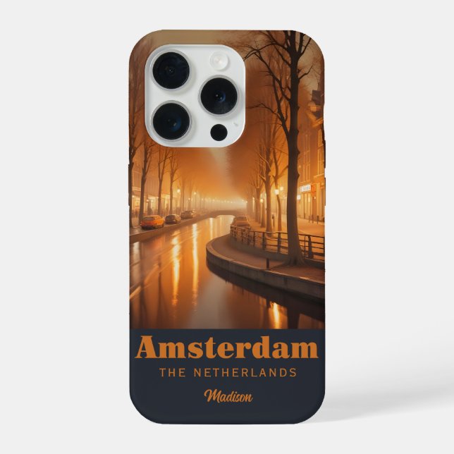 Benutzerdefinierter Name / Text Amsterdam iPhone Hülle (Rückseite)