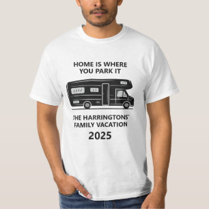 Benutzerdefinierter Name & Text Camper Van T-Shirt