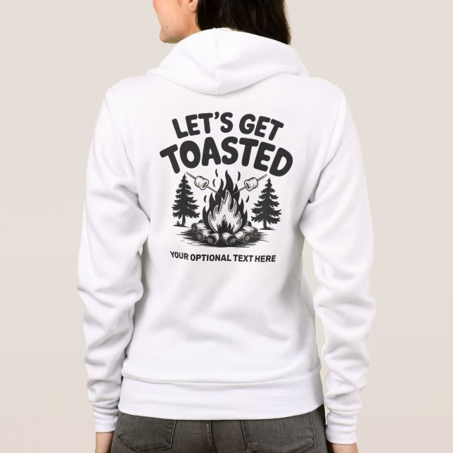 Benutzerdefinierter Name & Text Camping Hoodie (Rückseite)