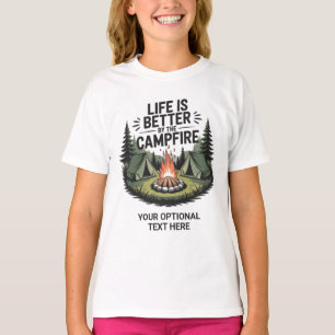 Benutzerdefinierter Name & Text Camping T-Shirt