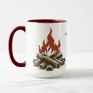 Benutzerdefinierter Name & Text Camping Tasse