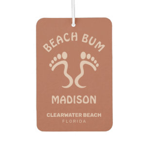 Benutzerdefinierter Name, Text & Farbe Beach Bum Autolufterfrischer