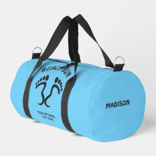 Benutzerdefinierter Name, Text & Farbe Beach Bum Duffle Bag