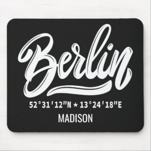 Benutzerdefinierter Name / Text & Farbe Berlin Koo Mousepad