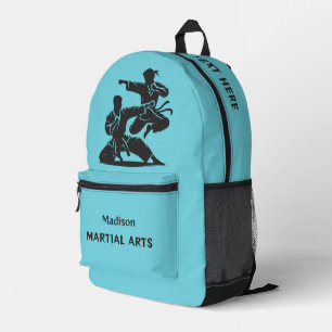 Benutzerdefinierter Name, Text & Farbe Kampfsport Bedruckter Rucksack