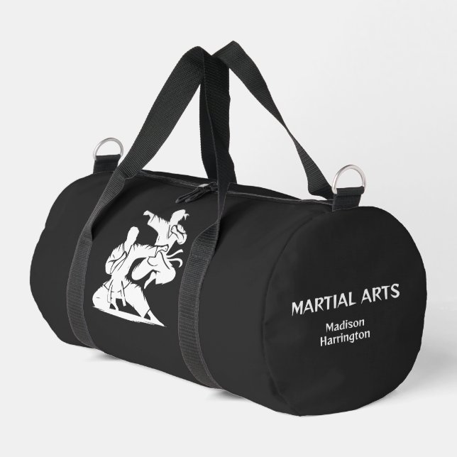 Benutzerdefinierter Name, Text & Farbe Kampfsport Duffle Bag (Linke Seite)