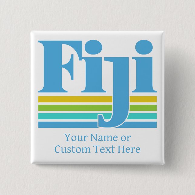 Benutzerdefinierter Name / Text Fiji Button (Vorderseite)