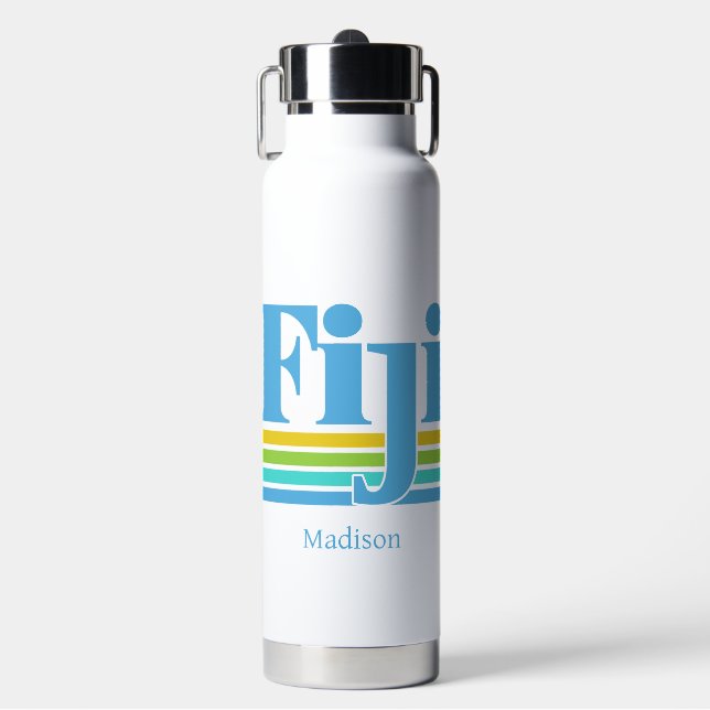 Benutzerdefinierter Name / Text Fiji Trinkflasche (Vorderseite)