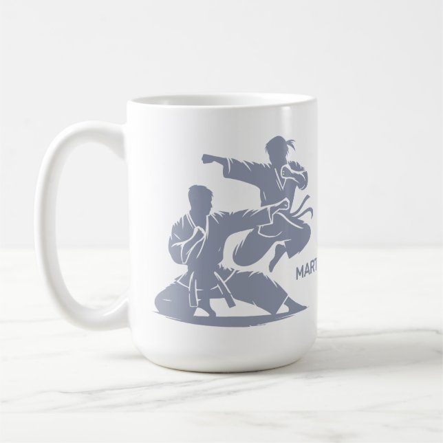 Benutzerdefinierter Name & Text Kampfsport Kaffeetasse (Links)