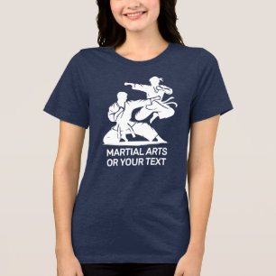 Benutzerdefinierter Name & Text Kampfsport Tri-Blend Shirt