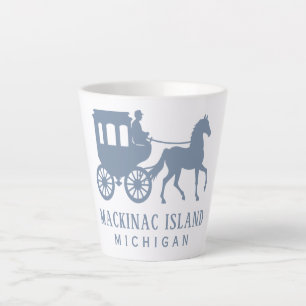 Benutzerdefinierter Name & Text Mackinac Island Milchtasse