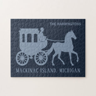 Benutzerdefinierter Name & Text Mackinac Island Puzzle