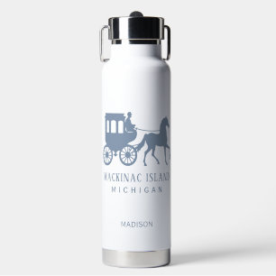 Benutzerdefinierter Name & Text Mackinac Island Trinkflasche