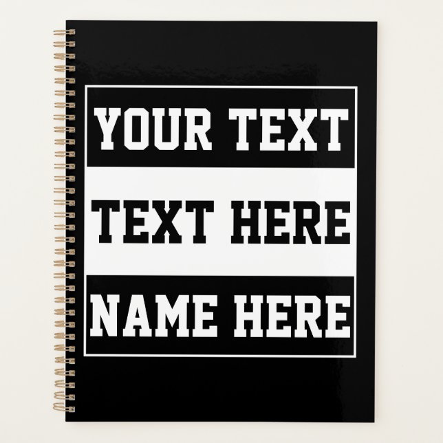 Benutzerdefinierter Name Text personalisieren Gesc Planer (Vorderseite)