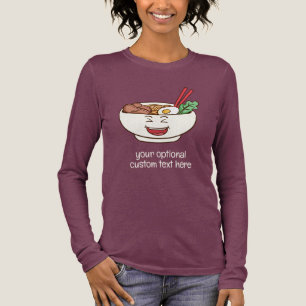 Benutzerdefinierter Name & Text Süße Kawaii Nudeln Tri-Blend Shirt