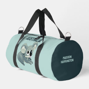 Benutzerdefinierter Name & Text Süßer Koala Duffle Bag