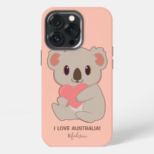 Benutzerdefinierter Name, Text und Farbe Love Koal iPhone 13 Pro Hülle