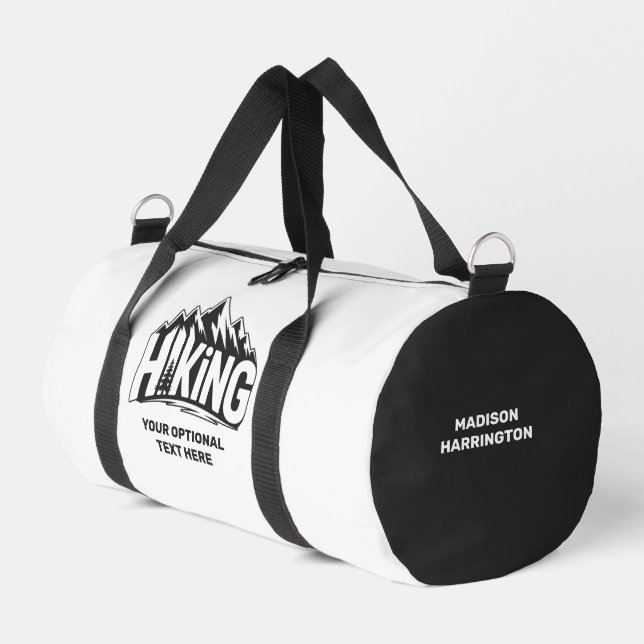 Benutzerdefinierter Name & Text Wandern Duffle Bag (Linke Seite)