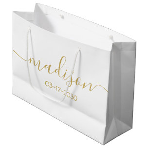Benutzerdefinierter Name Text Weiblich Feminine Go Große Geschenktüte