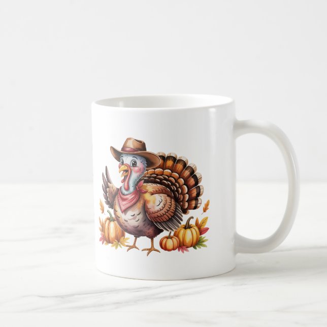 Benutzerdefinierter Name Thanksgiving Truthahn Her Kaffeetasse (Rechts)