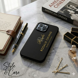 Benutzerdefinierter Name & Titel mit Monogramm Case-Mate iPhone Hülle