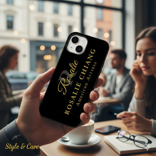 Benutzerdefinierter Name & Titel mit Monogramm Case-Mate iPhone 14 Hülle